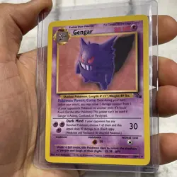 GENGAR - 20/62 - Fossil Unlimited Non Holo Rare Card Pokemon TCG WOTC LP/NM Vtg - Image 2