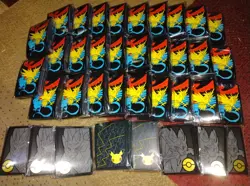 37 Packs Of Pokemon Card Sleeves - Hidden Fates ETB and Premium Collection Types - Image 1