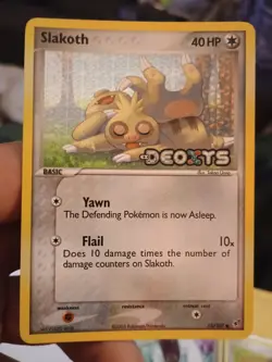 Pokemon Card Ex Deoxys Slakoth 73/107 & Vigoroth 50/107 & Slaking 15/107 - Image 2