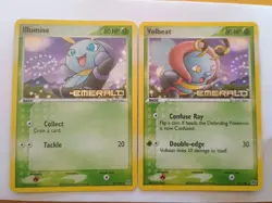 Pokemon Cards Ex Emerald Volbeat 42/106 & Illumise 32/106 Reverse Holo Stamped - Image 1