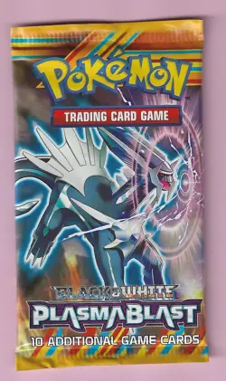 Pokemon "Plasma Blast" 10-Card Sealed Booster Pack (Dialga) X1 - Image 1