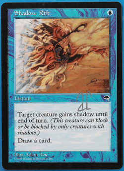 Shadow Rift Tempest NM Blue Common SIGNED MAGIC MTG CARD (ID# 504685) ABUGames - Image 1