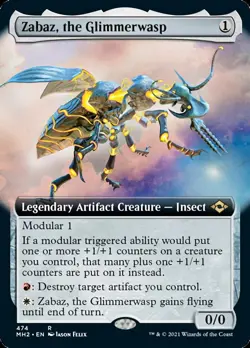 Zabaz, the Glimmerwasp (Extended Art) [Modern Horizons 2] Magic MTG - Image 1
