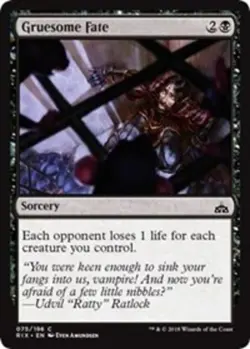 MTG Gruesome Fate - Foil, Rivals of Ixalan, Moderately Played, English - Image 1