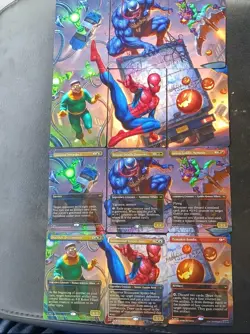 MTG Spider-Man COMPLETE SET of Borderless [Foil] Continuous Art Rares Sealed - Image 1