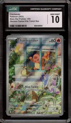 Pokemon Charmander Obsidian Flames ETB Promo SVP EN 044 CGC 10 Gem Mint - Image 1