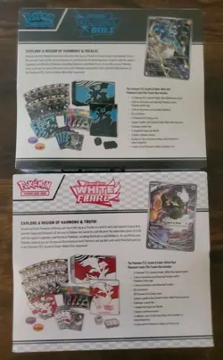 Pokemon Center Black Bolt and White Flare ETB Elite Trainer Box Set of 2 Sealed - Image 2