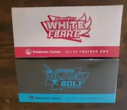 Pokemon Center Black Bolt and White Flare ETB Elite Trainer Box Set of 2 Sealed - Image 3