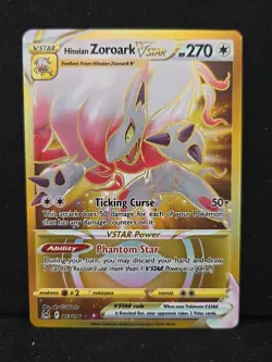 Pokemon TCG Hisuian Zoroark VSTAR Secret Rare Holo SWSH11 213/196 Lightly Played - Image 1