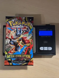 HEAVYU 22.80 Grams! Pokemon Mega Evolution Factory Sealed Booster Pack!! - Image 1