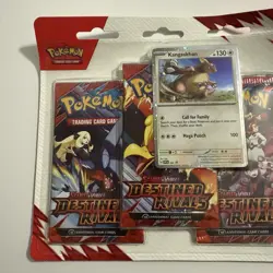 (Lot of 2) Pokemon Destined Rivals 3-Pack Blister Zebstrika and Kangaskhan - Image 2