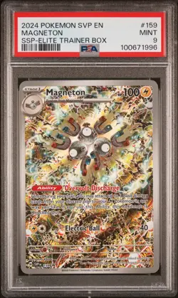 2024 POKEMON SVP EN-SV BLACK STAR PROMO #159 MAGNETON PSA 9 - Image 1