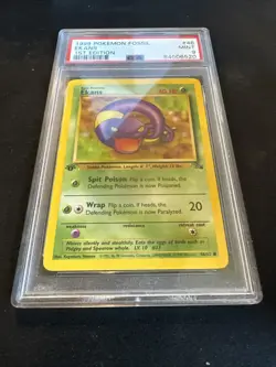 Ekans 46/62 Fossil Regular 1st Edition Pokemon PSA 9 - Image 3