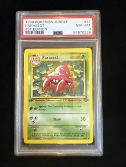 Parasect 41/64 Jungle 1st Edition PSA 8 Pokemon - Image 1