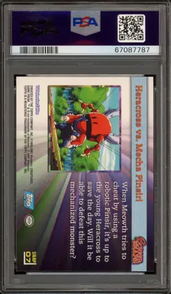 Pokemon Topps Heracross Vs Mecha Pinsir Johto Series 1 Episode Foil #07 PSA 9 - Image 2