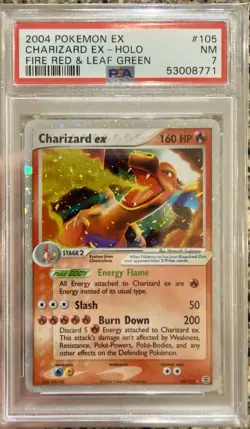 Pokemon Charizard EX 2004 Holo PSA 7 Fire Red & Leaf Green #105 - Image 1
