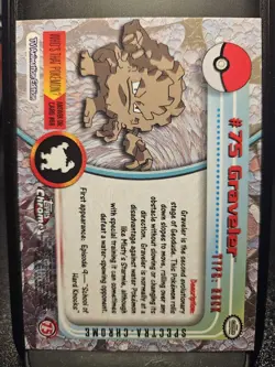 Topps Chrome Pokemon #75 Graveler SPECTRA - Image 2