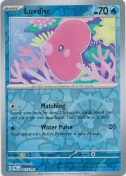 Reverse Holo Luvdisc 047/193 Common Paldea Evolved Pokemon TCG - Image 1