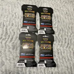 (LOT OF 4) Pokemon TCG Mega Evolution Full Art Set Sleeved Booster Packs NEW! - Image 4