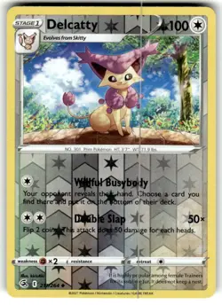Delcatty Reverse Holo - 211/264 - Fusion Strike Pokemon 2021 NM - Image 1