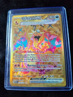 Pokemon 2023 TCG S&V Obsidian Flames Charizard EX Gold Hyper Rare Card 228/197 - Image 1