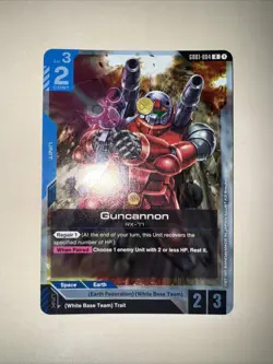 Gundam Card Game GD01-004 Guncannon R Foil Card Newtype Rising English TCG CCG - Image 1