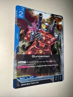 Gundam Card Game GD01-004 Guncannon R Foil Card Newtype Rising English TCG CCG - Image 2