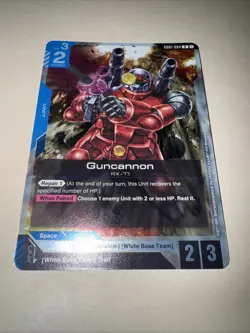 Gundam Card Game GD01-004 Guncannon R Foil Card Newtype Rising English TCG CCG - Image 4