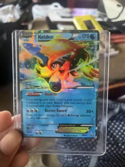 Keldeo EX BW61 Holo Ultra Rare Black Star Promo Pokemon Card Near Mint - Image 1