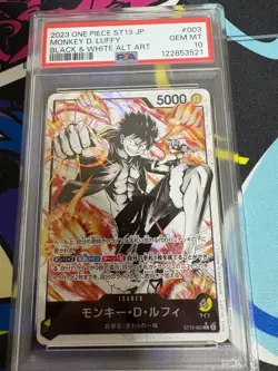 One Piece Card Game Luffy Leaderpsa10 Black Yellow - Image 1