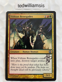 Vithian Renegades MtG Alara Reborn Autographed Signed by Artist rk post - Image 1