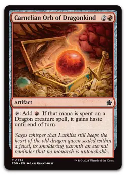 Carnelian Orb of Dragonkind #534 (NM) Foundations FDN Magic MTG - Image 1