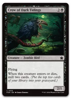 Crow of Dark Tidings #519 (NM) Foundations FDN Magic MTG - Image 1