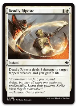 Deadly Riposte #492 (NM) Foundations FDN Magic MTG - Image 1