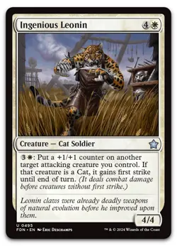 Ingenious Leonin #495 (NM) Foundations FDN Magic MTG - Image 1