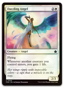 Dazzling Angel #9 (Foil) (NM) Foundations FDN Magic MTG - Image 1