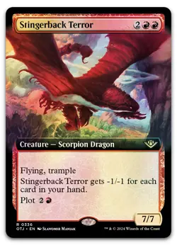Stingerback Terror (Extended Art) #336 (Foil) NM Thunder Junction OTJ Magic MTG - Image 1