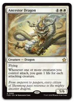Ancestor Dragon #489 (NM) Foundations FDN Magic MTG - Image 1