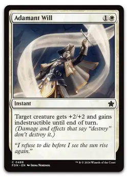 Adamant Will #488 (NM) Foundations FDN Magic MTG - Image 1