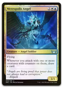 Metropolis Angel #203 (Foil) (NM) Streets New Capenna SNC Magic MTG - Image 1