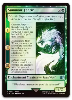 Summon: Fenrir #203 (Foil) (NM) Final Fantasy FIN Magic MTG - Image 1