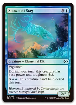 Snowmelt Stag #57 (Foil) (NM) Tarkir Dragonstorm TDM Magic MTG - Image 1