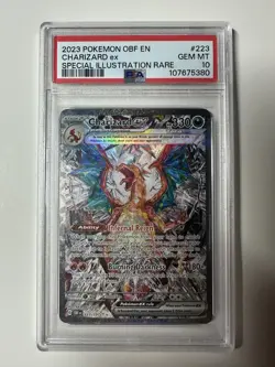 2023 Pokemon SV Obsidian Flames Charizard ex #223/197 PSA 10 - Image 1