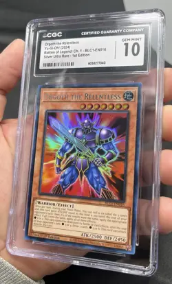 CGC 10 - Orgoth The Relentless BLC1 Silver Ultra Rare 1st Ed. Yugioh! - Image 3
