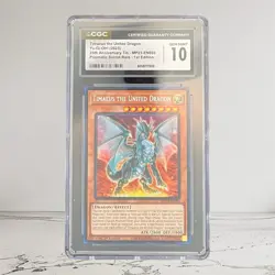 CGC 10 - Timaeus The United Dragon MP23 Secret Rare 1st Ed. Yugioh! - Image 1