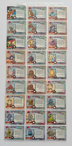 Pokemon 1999 Topps TV Animation Edition 27 Cards Blue Label No Duplicates - Image 2