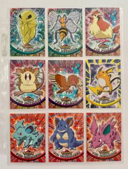 Pokemon 1999 Topps TV Animation Edition 27 Cards Blue Label No Duplicates - Image 3