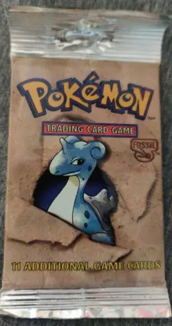 Pokemon Trading Card Game Booster Pack Fossil Set Zapdos Art - WOTC 1999 NEW - Image 1