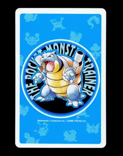 1998 Pokemon MACHOP Japanese BLUE Blastoise Deck 3 of Clubs POKER Card #066 MINT - Image 2