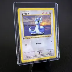 1st Edition Shadowless Dratini 26/102 Base Set Card LP - Image 3